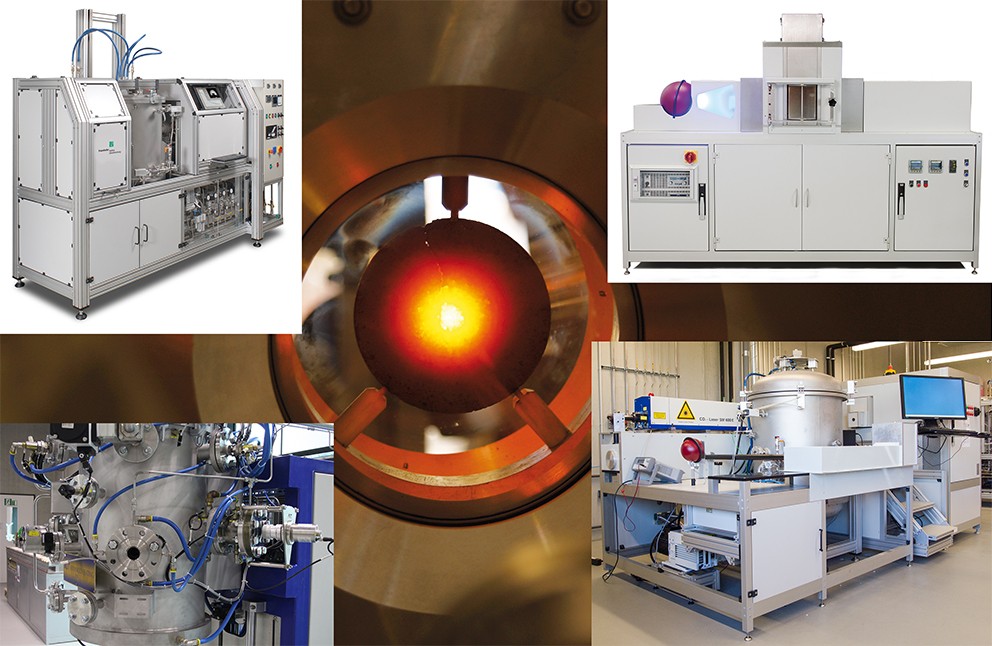 Projekt EnerTHERM - Zur in-situ Messung von Sinterungen eingesetzte TOM-Anlagen Die Collage zeigt die verschiedenen TOM-Anlagen, die am HTL zur In-situ-Messung von Sinterungen eingesetzt werden