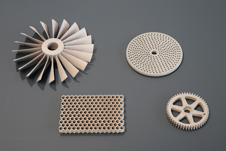 Bauteile aus SiC-Keramik, hergestellt im 3D-Druckverfahren