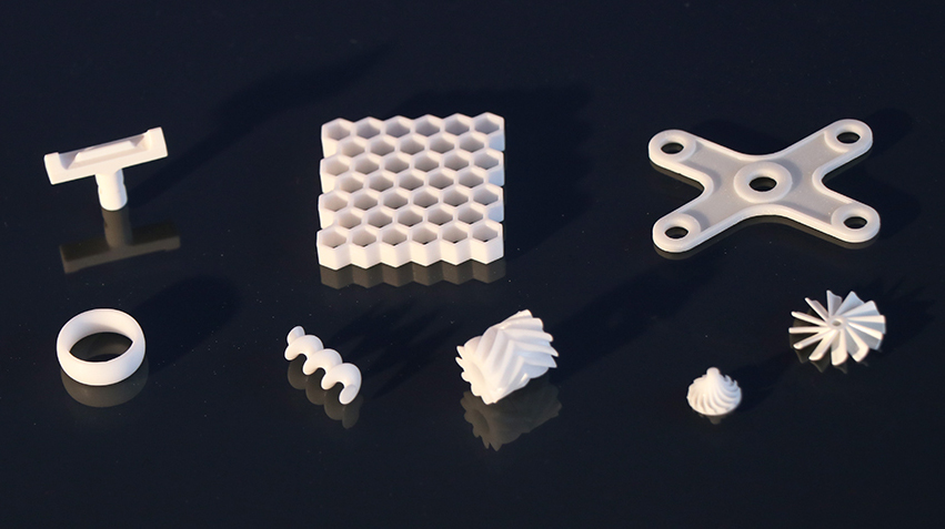 Im 3D-Druckverfahren hergestellte Bauteile aus Aluminiumoxid 