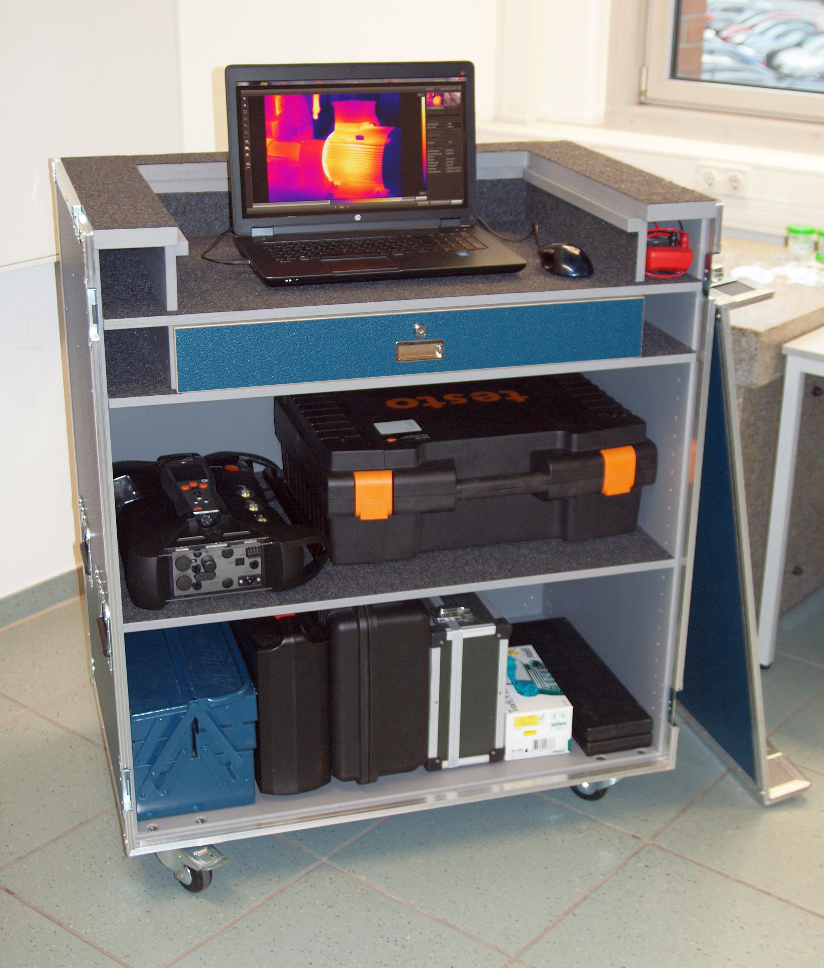 Project EnerTHERM - Mobile furnace measuring stand at HTL Mobile furnace measuring stand at HTL Fraunhofer Center HTL