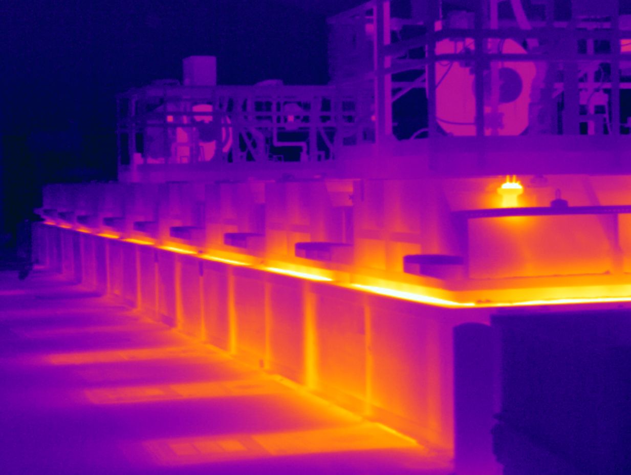 Thermography of a roller furnace