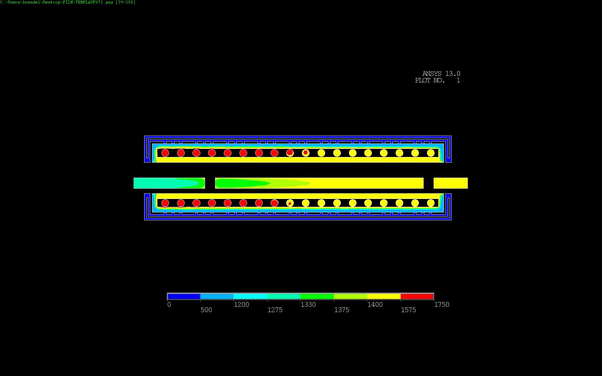 FE-simulation of temperatures in a roller furnace