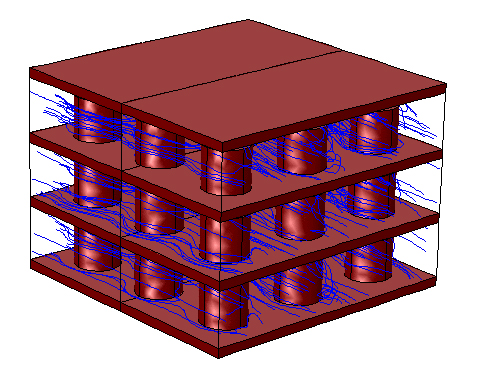 Thermal flow inside a fire stack