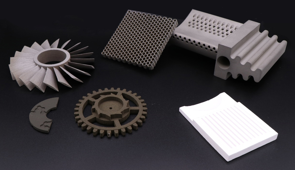 Components printed by binder jetting