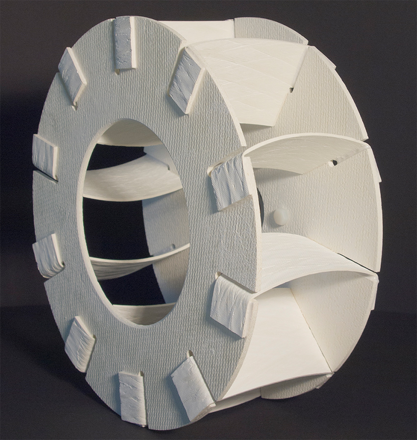 Fan wheel made of O-CMC