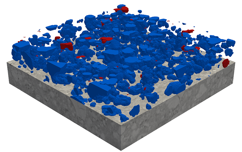 Extraction and 3D analysis of complex microstructure geometries