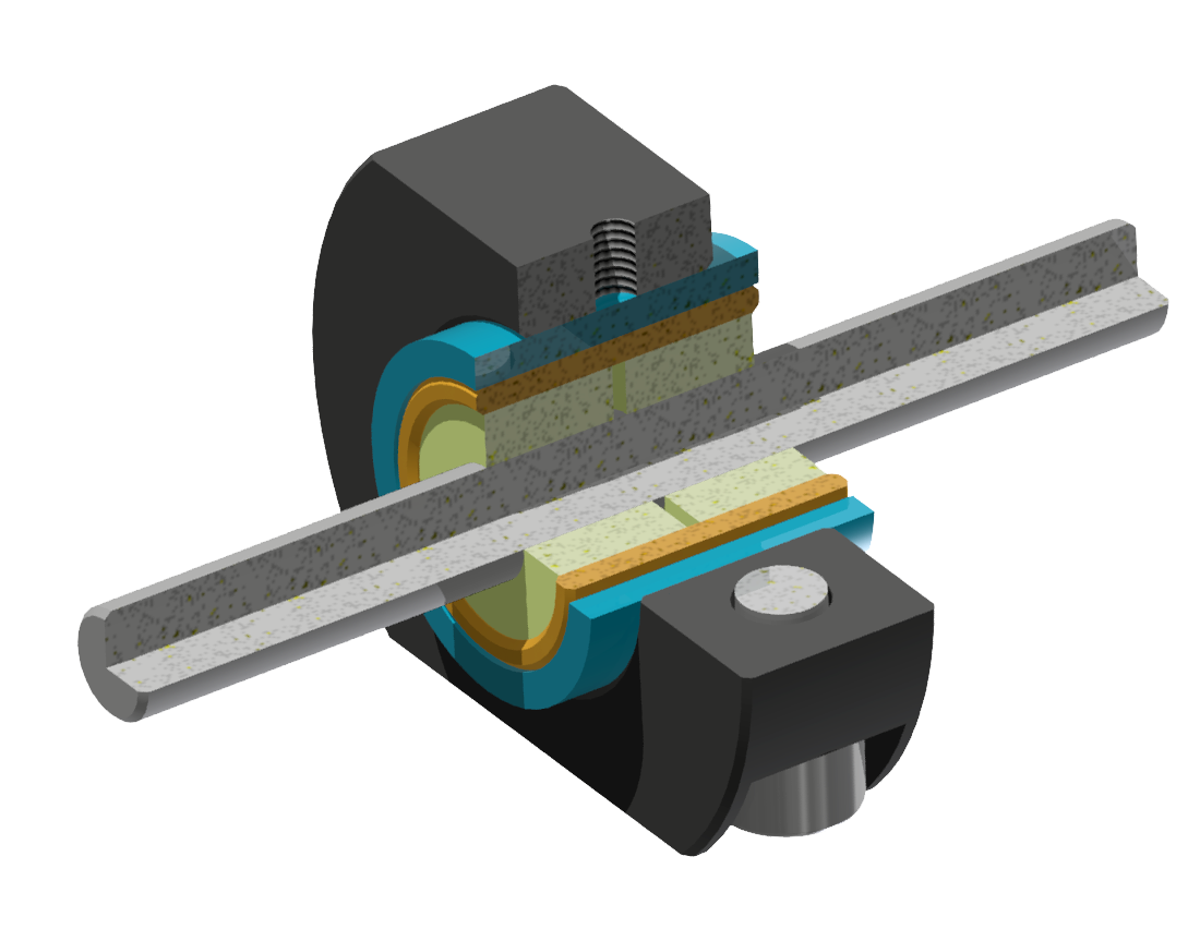 Schematic illustration of a plain bearing component 