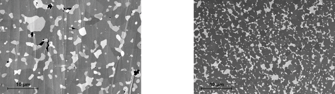 REM images of Al2O3-TiN structures, particles on TiN