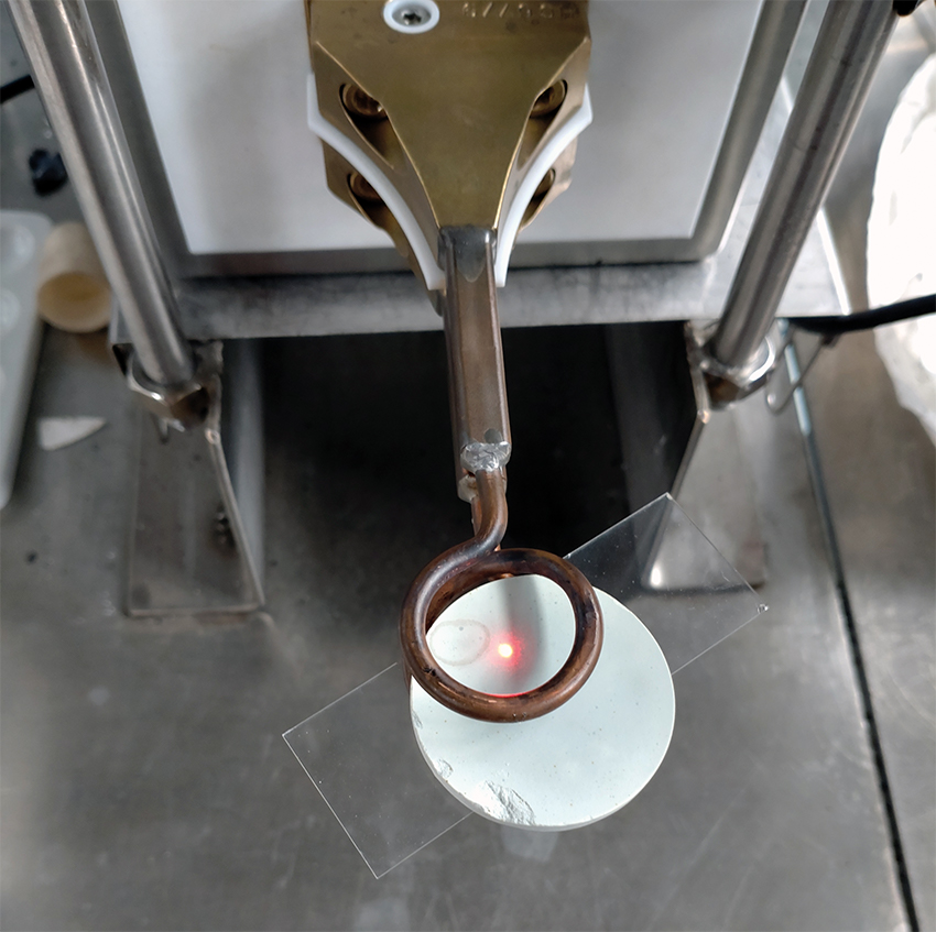 AZO disk in the induction test stand